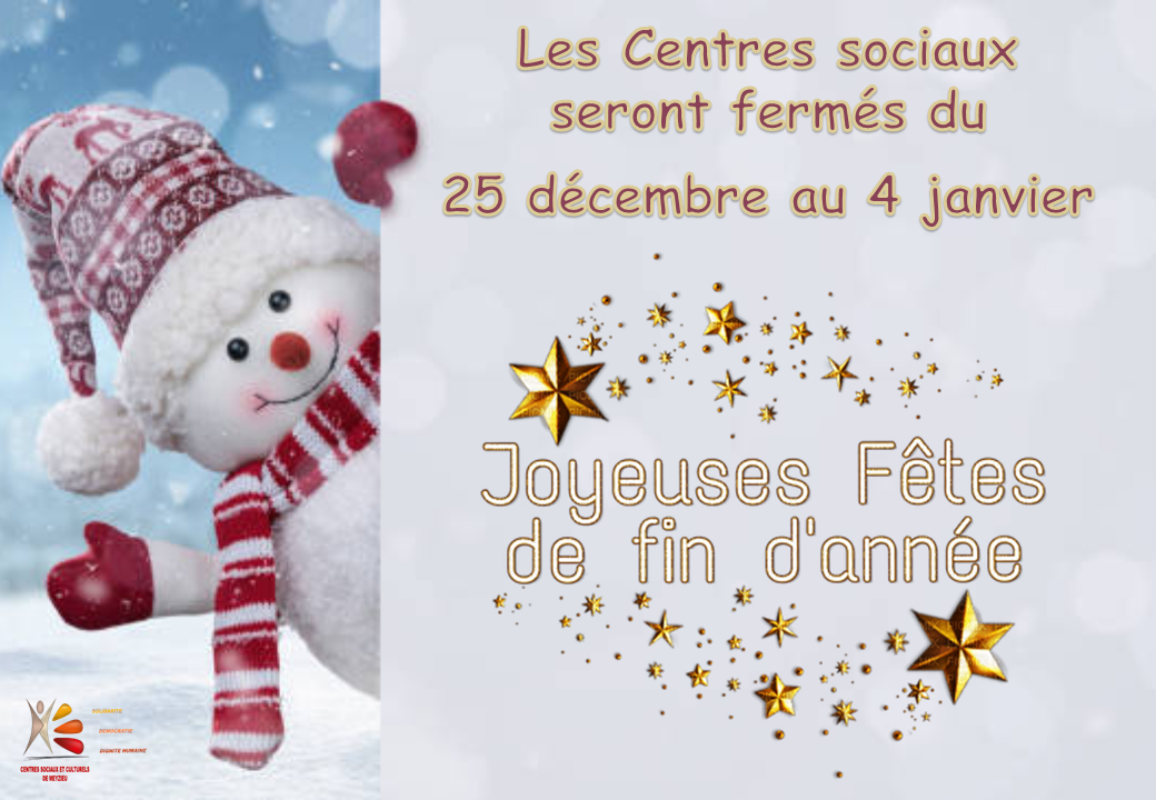 affiche fermeture noel